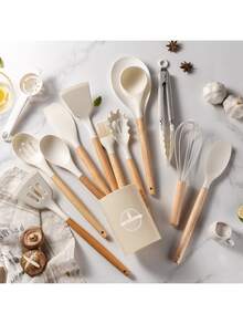 Batidor de silicona antiadherente, resistente al calor, utensilio de cocina de silicona para el hogar - Ver 5