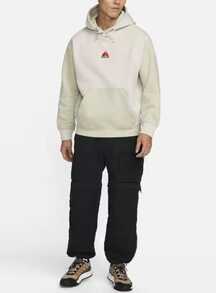 Nike ACG Series Fleece-Lined Hooded Long-Sleeve Sweatshirt, Unisex, Beige Green - Beige Green - View 4