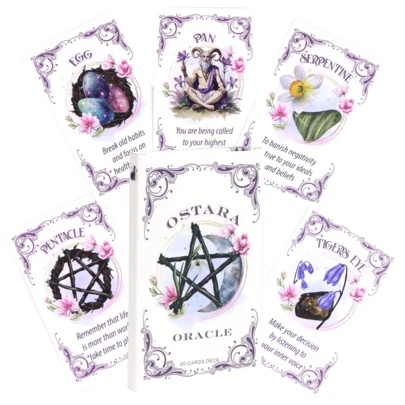 Spring Equinox Oracle Cards: Ancient Divination Cards Used For Spiritual Guidance And Intuitive Awakening, 20 Mini-Cards, English Message Cards, Card Game.