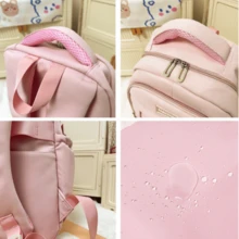 1pc Women's Pink Backpack, Korean Style Middle/High School Student Bag, Large Capacity Casual Daypack - D - View 2