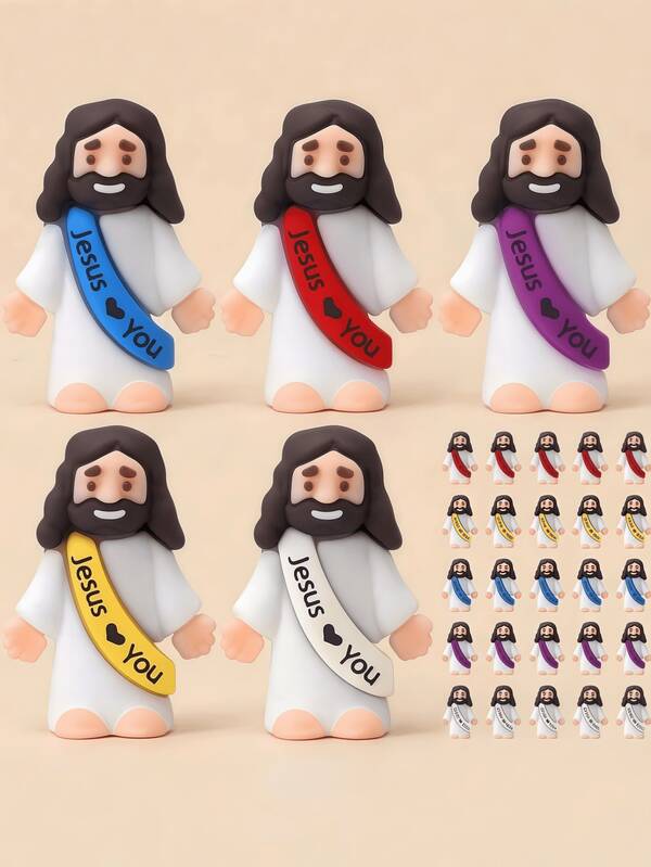 [Quantity Options] Mini Jesus Doll "Jesus Loves You" Model, Small Jesus Doll Hide And Seek Sunday Party Favors (Random Color), Mini Jesus Model, Christian Model, Small Model, Christian Model, Party Favors, Jesus, Model, Jesus Gift, Mini Jesus, Jesus, Mini Jesus, Christian Items, Jesus, Christian Items, Mini Jesus
