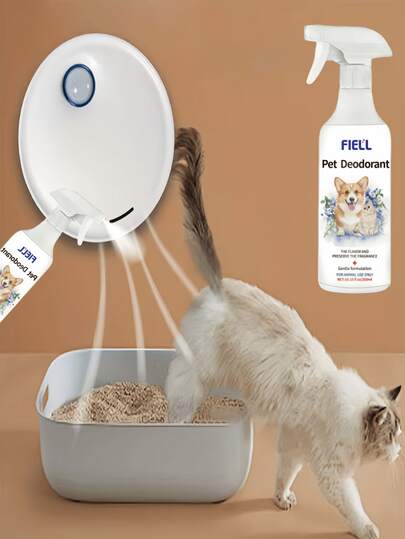 300ml Pet Odor Eliminator, Universal Bioenzymatic Deodorizer Spray For Cats & Dogs, Quickly Catalyzes Odors, Suitable For Litter Box, Dog Toilet, Living Room, Bedroom, Pet Body, Pet Hospital