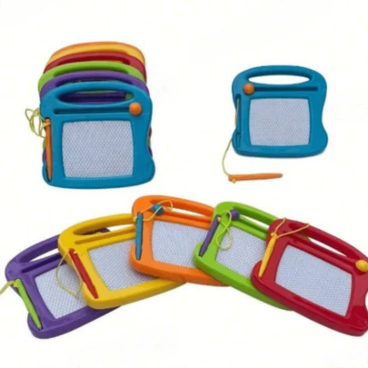1pc Mini Magnetic Drawing Board, Erasable Sketchpad, Color Mixing, Plastic Material, Back To School Essential