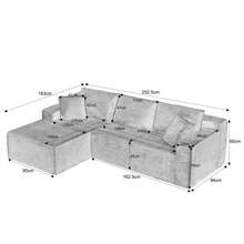 Modular Sofa Combo, L-Shaped Sofa, Three-Seater Sofa, Memory Sponge Modular Sofa Combo, Living Room Sofa, Clouds Sofa, Sofa With Extra-Large Princess Chair - Green - View 9