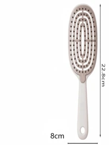 自清洁猪鬃气垫梳，女士高蓬松梳，家用气垫按摩卷发梳 - 彩色 - 查看 9