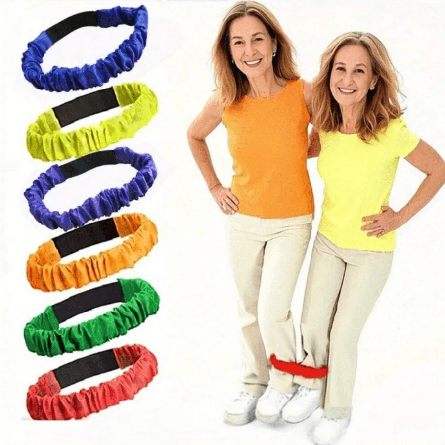 1/3/6条装可调节弹力腿带，适用于三人两足赛跑 - 派对游戏绑带，适合团队挑战、家庭娱乐和户外活动，混色（多种颜色），节日用品（圣诞节、生日、团体游戏） - 彩色 - 查看 1