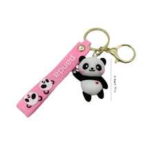 Lindo llavero de panda saludando, un accesorio encantador para bolsos de parejas, llavero de coche, pequeño regalo - Multicolor - Ver 2