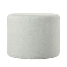 Ball & Cast Combined Dual-Purpose Storage Stools, With Linen Cover And Wooden Shelf For The Foot Stool, 58cm Round Coffee Table And Bench, Beige Colour. - Light Brown - View 6