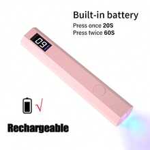 Lámpara de uñas UV mini, secador de uñas LED recargable por USB portátil, lámpara de uñas manual adecuada para esmalte de gel, set de 2 en 1 que incluye lámpara de uñas y cable, compacta y elegante, gran regalo - Multicolor - Ver 9