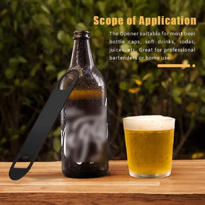 2pcs Heavy Duty Stainless Steel Bottle Opener, Suitable For Beer, Soda And More, Bottle Opener, Restaurant, Food Cart, Bar Kitchen Tool