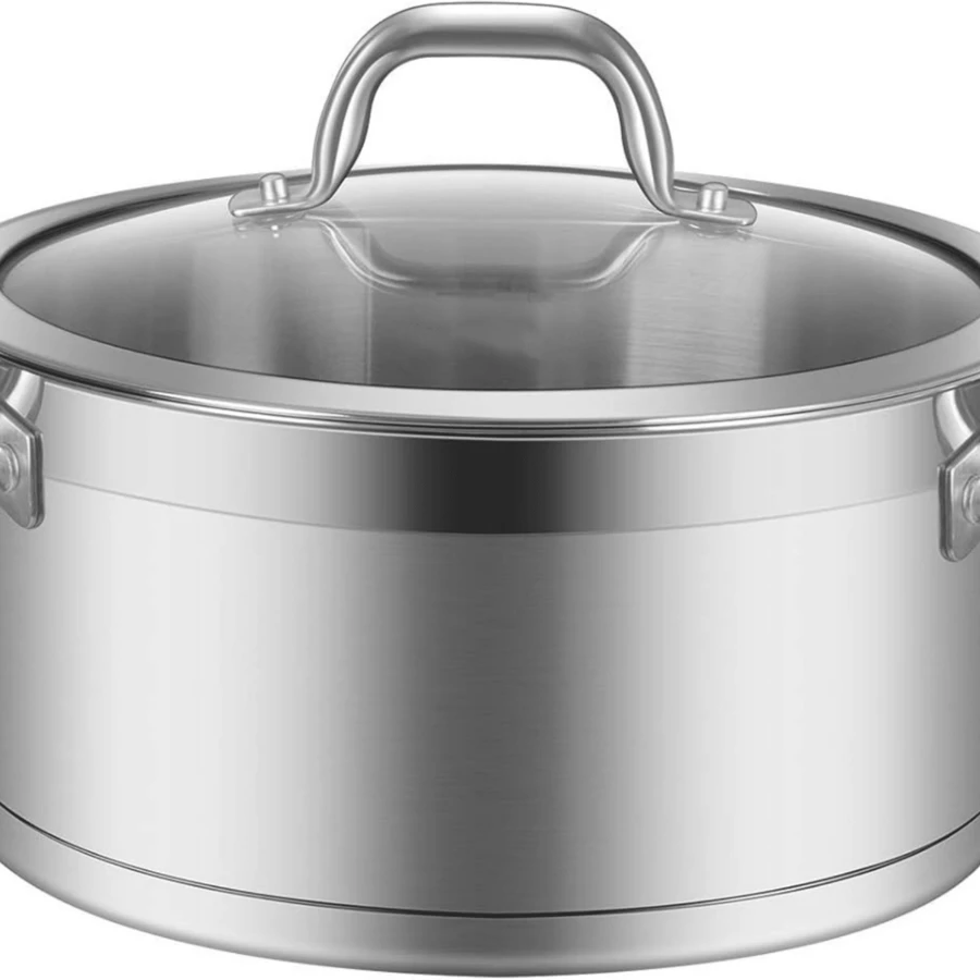 Professional Stainless Steel Cookware Induction Ready Impact-Bonded Technology (4.2Qt Stockpot) - View 1