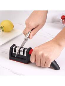 1件装陶瓷手持式快速磨刀器，可磨剪刀，钨钢专业磨刀石，多功能家用磨刀工具 - A - 查看 5