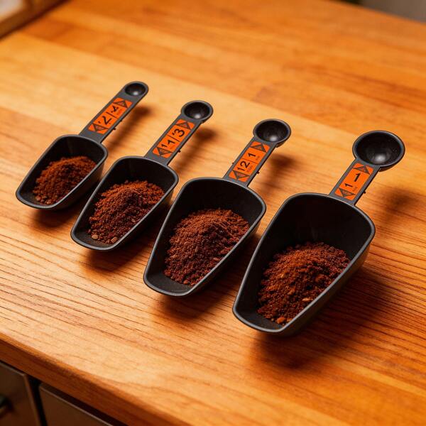 4 قطع مجموعة ملاعق قياس ذات رأسين - 2 في 1، 8 أحجام سعة، ملاعق قياس بلاستيكية، قياس دقيق لبودرة القهوة/الدقيق/التوابل، ضروري للخبز والطهي، سهل التنظيف والتخزين - أداة مطبخ عملية