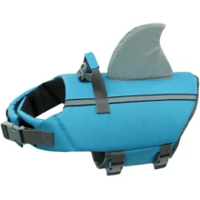 Áo phao hình cá mập có độ nổi cao, phản quang và có thể điều chỉnh, phù hợp cho chó nhỏ, vừa và lớn khi bơi lội, đi thuyền. - Màu xanh lam - Xem 21