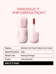 MISTINE 水果香味哑光唇膏 V01，持久不粘腻唇彩 - V01 - 查看 9