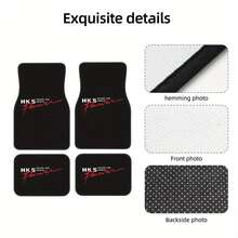 4pcs Car Floor Mats, Covering Front & Rear Seats, Suitable For Various Car Models, Fashionable Design Style With Pattern, An Ideal Gift Choice For Car Enthusiasts - Multicolor - View 3