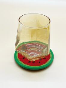 6pcs Fruit/Mushroom Cross Stitch Art Painting Coaster Set, DIY Fruit Art Coasters Suitable For Adult Beginners Craft Supplies - Cross-stitch Coasters - View 4