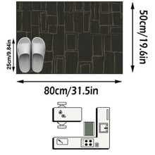 1 pieza Alfombra/Tapete, Estilo nórdico moderno INS Patrón de parches geométricos asimétricos de color, Alfombra de área de felpa de lana sintética, Adecuada para baño, cocina, entrada, pasillo, mesita de noche, sala de estar, dormitorio, lavable a máquina, decoración del hogar - Multicolor - Ver 17