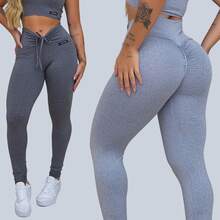 CR FITNESS Women Sports Leggings - 灰色 - 查看 11
