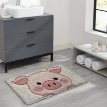 Thảm lót sàn phòng tắm hình heo dễ thương, có thể giặt được, thích hợp cho lối vào, phòng tắm, nhà bếp và phòng ngủ, có thể dùng làm thảm lót sàn hoặc đồ trang trí nhà cửa, phù hợp sử dụng trong nhà và ngoài trời. - nhiều màu - Xem 4