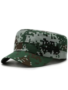 1顶男士春秋季迷彩平顶帽，遮阳学生迷彩帽 - E - 查看 7
