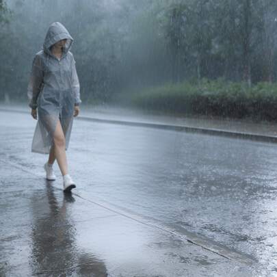 1 pieza Impermeable Grueso Chubasquero con Capucha - Diseño con Cremallera Casual y Ligero, Tela Semitransparente con Puños Elásticos Adecuado para Ciclismo, Senderismo, Correr - Traje Impermeable Portátil para Exteriores, Cobertura de Manga Larga, Estilo Deportivo, Ideal para Senderismo, Ciclismo, Equipo de Senderismo, Chubasquero Elegante, Chubasquero Duradero, Gran Regalo de Vacaciones para Esposa y Madre [Estilo y Color Enviados al Azar]