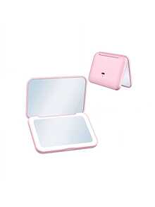 LED化妆镜，便携式迷你化妆镜，USB充电式LED灯化妆镜，带灯口袋化妆镜，可调光可折叠化妆镜，三种灯光模式：白光、自然光、暖光，触摸屏亮度调节，多功能化妆镜，适用于学生宿舍、旅行、化妆、办公室、卧室，最佳圣诞礼物（女士适用）。 - 彩色 - 查看 16