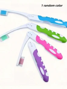 1/4pcs Travel Toothbrush, Foldable Design, Medium Bristles, Suitable For Camping, Couples, Travel And Business Trips - Multicolor - View 10