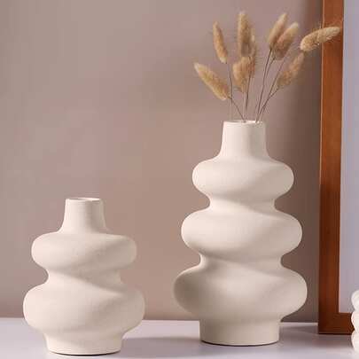 1pc European Style Plastic Vase Ins Creative Simple High-Grade Home Decoration Art Flower Arrangement Vase