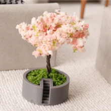 1. 12pcs Miniature Plant Models, Potted Plants, Dollhouse Decor Accessories, Including Christmas Tree, Cherry Blossom Tree, Pine Tree, Micro Landscape Decorative Items, Miniature Plant Models, Dollhouse Decor - 4 Plant Models - View 8