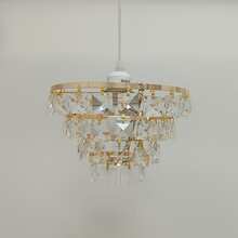 DIY Manual Assembly Crystal Chandelier - Modern Layered Lampshade With Crystal Layers, Tower Shade Compatible For, Assembly (Crystal Parts) - French Gold - View 5