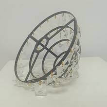 DIY Manual Assembly Crystal Chandelier - Modern Layered Lampshade With Crystal Layers, Tower Shade Compatible For, Assembly (Crystal Parts) - Black - View 4