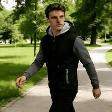 Men's Warm Thick Wool Winter Jackets And Coats With Hood - 深灰色 - 查看 2