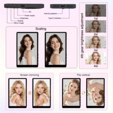 Upgraded Blogger Screen, Magnetic Phone Blogger Selfie Display Monitor, High Definition Screen - Rechargeable 36V Dual Power (Battery/USB), Compatible With IOS And Android Phones, Built-In Remote Control And Speaker, Wireless Rear Camera Monitor, Suitable For Live Streaming, Content Creation, Selfie, Live Broadcast, Video Recording Tool - Built-in 3.97-inch Speakers - View 10