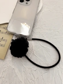 新款毛绒绒手机挂绳钥匙扣PU相机防丢腕带水壶包短挂绳+防丢垫 - 彩色 - 查看 6