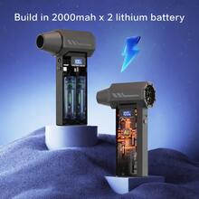 160, 000 RPM Turbine Jet Fan, Hurricane-Level Blower, Cordless Electric Duster, 4-Speed Brushless Motor, 4000mAh Rechargeable Battery, LED Light & Multi-Nozzle Kit, Suitable For Leaves, Computer/Car Cleaning, Spring Summer Picks, Brides Maid Gifts, Room, Bedroom Decor, Bedroom Decor, Beach, Travel, For Men, For Women, Vacation,Cute Stuff - Multicolor - View 9