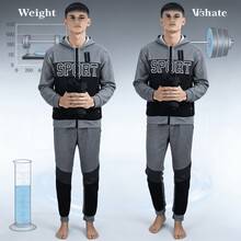 Men's Tracksuit: Hoodie And Tracksuit Bottoms - Light Grey - View 4