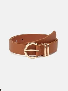1pc Solid Color Casual PU (Polyurethane) Decorative Belt For Women, Suitable For Daily Wear, Yellow - A - View 13
