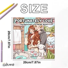 GDTME 1 Love Coloring Book - 24 Pages Of Thickened Pearlescent Paper Suitable For Beginners To Draw, Cute, Comfortable, Bold And Easy To Use, Interesting Patterns, Relaxing, Warm Life, Adult Coloring Book, Relieve Stress. Easter Gifts, Music Festival, Mother Day Gifts, Gifts For Little Girls And Moms, Office Supplies, Back To School Gifts, School Supplies - HY-181 - View 2