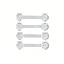2/4/6/8/10/12pcs Transparent Child Safety Locks - Adjustable Drawer Cabinet Door Fridge Locks, No Drilling Required, Anti-Theft Design, Multi-Angle Flexible, 145mm Length, Plastic Material, Non-Destructive Installation, Furniture Protection, Modern Safety Locks - Clear - View 16