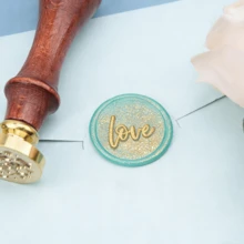 BAOFALI 1pc English Blessing Wax Seal Stamp Head, Includes Patterns Like "Blessing", "Happiness", "Thank You", "Happy Birthday", "Love", Suitable For Wedding Invitations, Gift Packaging, Etc. - Single Piece - View 9