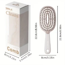 Soft Elastic Curl Comb, Unisex Anti-Static Smoothing Comb, Lightweight Breathable Self-Cleaning Comb, Quick Drying Comb, Women Hair Smoothing Comb - Multicolor - View 8