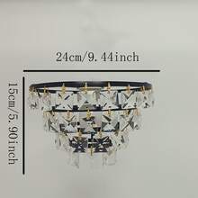 DIY Manual Assembly Crystal Chandelier - Modern Layered Lampshade With Crystal Layers, Tower Shade Compatible For, Assembly (Crystal Parts) - Black - View 5