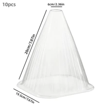 5/10/20pcs Transparent Greenhouse Plant Cover, 2025 Upgraded Reusable Bell-Shaped Plastic Small Plant Seedling Protection Cover - Transparent - View 10