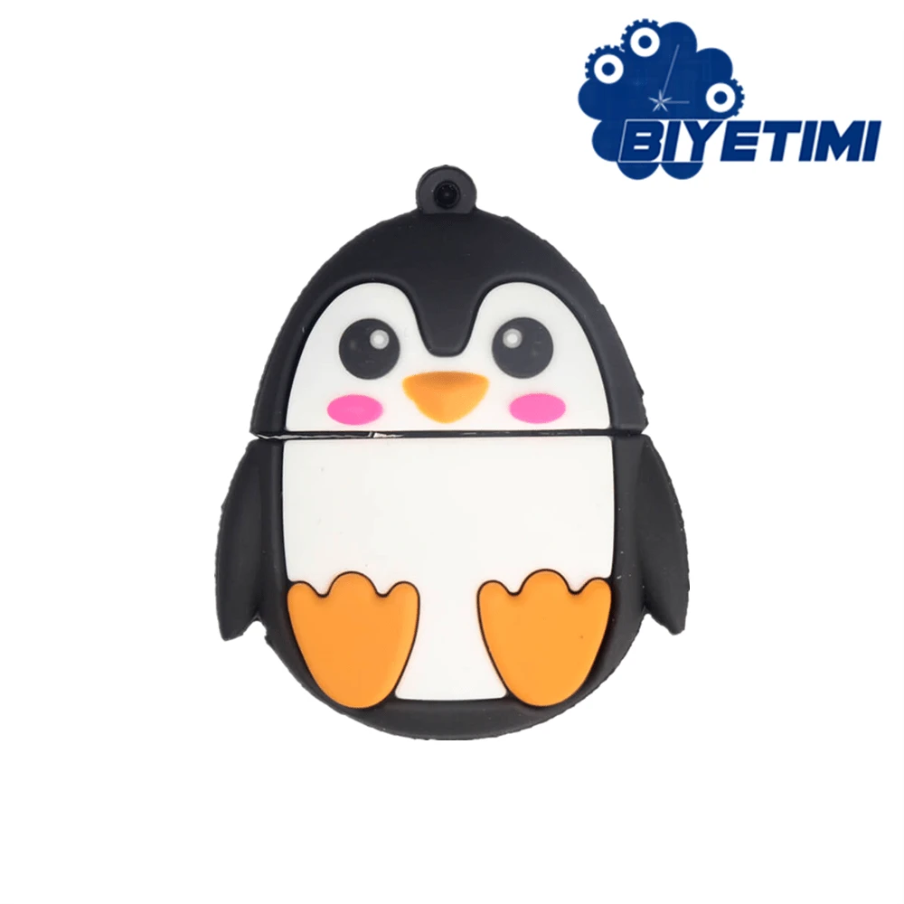 BIYETIMI 64GB USB 2.0 闪存盘 128GB 记忆棒 卡通蜜蜂狐狸企鹅 U盘 64GB USB 闪存盘 128GB 礼品 U盘 - 查看 1