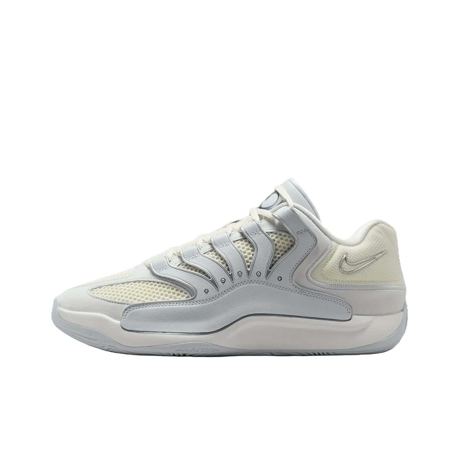 Giày bóng rổ cổ thấp Nike KD 18 EP thoải mái và bền bỉ, chống trơn trượt và chống mài mòn, màu xám trắng dành cho nam. - xám - Xem 1