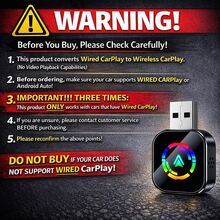 [NewYear2026]Wireless Apple Carplay & Android Auto Adapter 2 In 1, For Both Apple And Android, Converts Wired To Wireless, Suitable For Factory Wired CarPlay Cars From 2016 Onwards - Màu-1 - Xem 2