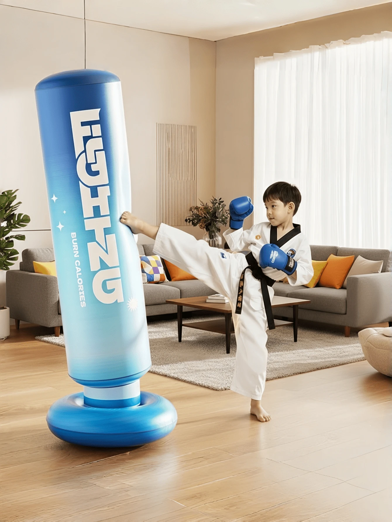 Bao đấm hơi ổn định 48 inch, bộ quà tặng phù hợp cho luyện tập quyền anh, karate, taekwondo. - Nhiều màu - Xem 1