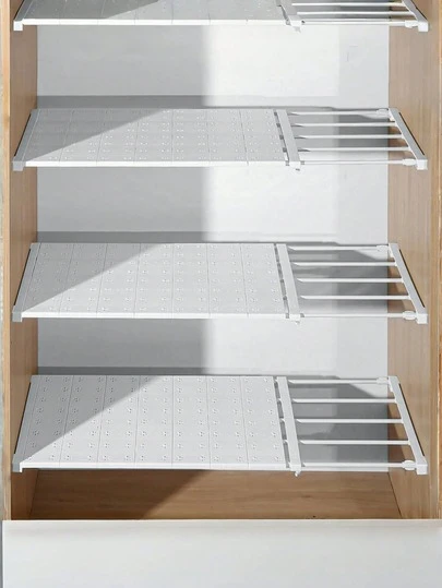 1pc Expandable Additive-Free Storage Partition Board, Kitchen Divider, Dorm Cabinet Multi-Layer Rack, Bathroom Shelf