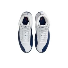Nike Jordan Air Jordan 12 “French Blue 2.0”舒適百搭 防滑耐磨 高筒 復古籃球鞋 男款 白藍 - 藍白色 - 查看 5